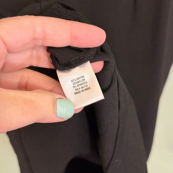 Studio Badgley Mishka Mini Shift Dress Womens M Black Evening Floral Rhinestones - Picture 8 of 9